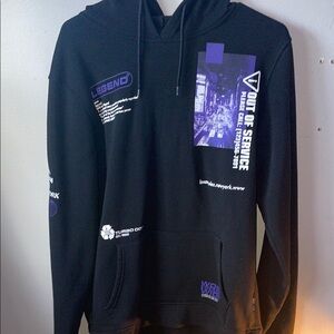 Black and Purple Graphic Hoodie